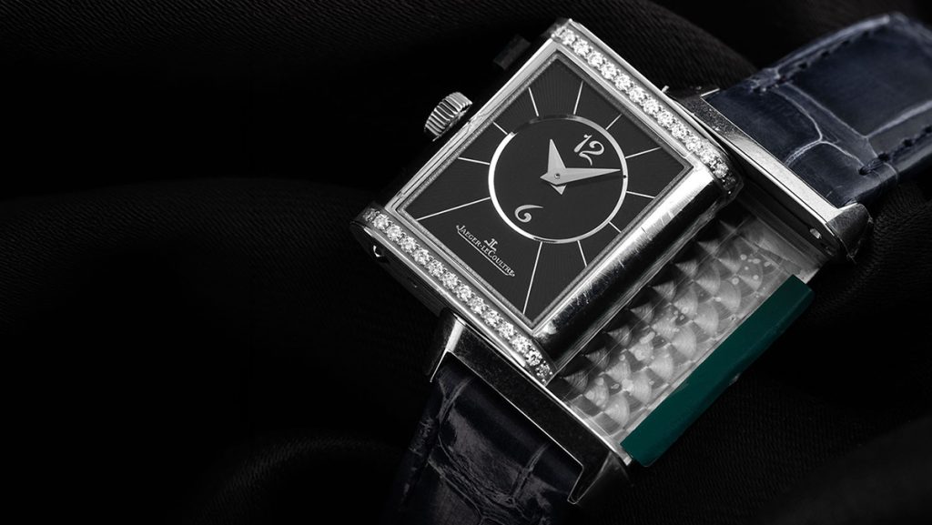 Elegante Dresswatch mit wendbarem Zifferblatt und Diamanten
