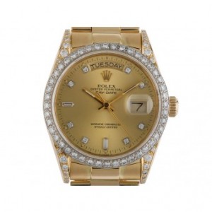 Rolex Day Date Gelbgold Diamond Automatik Präsident Armband 36mm