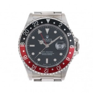 Rolex GMT Master I schwarz rot Stahl Automatik Oyster Armband 40mm