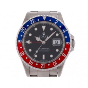 Rolex GMT Master II Pepsi blau rot Stahl Automatik 40mm