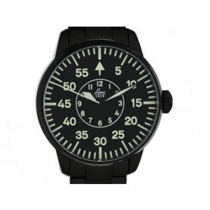 Laco Fliegeruhr Sydney Typ B Stahl Black Automatik 42mm