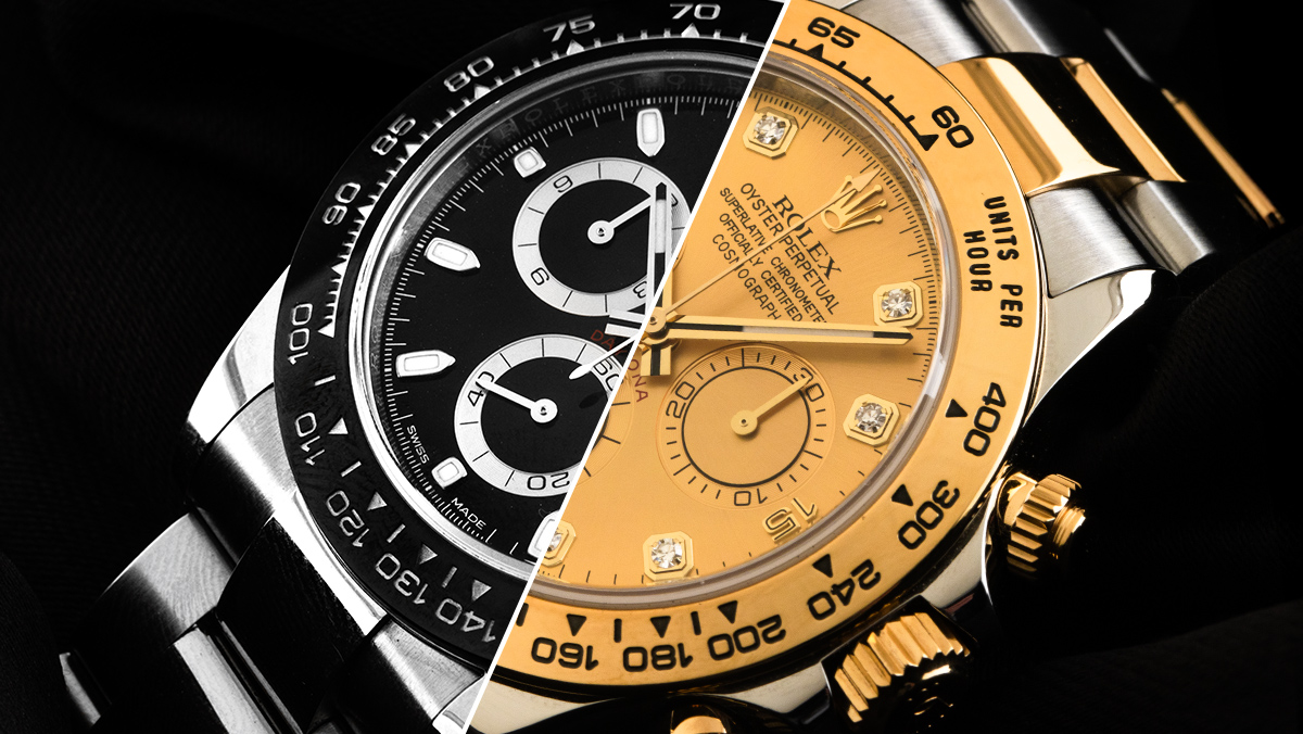 Rolex Daytona Stahl und Gelbgold im Vergleich