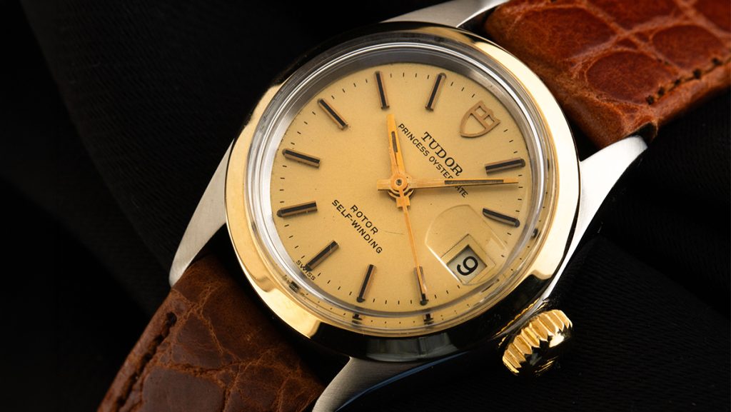 Tudor Prince Oysterdate im Vintagelook mit Lederband