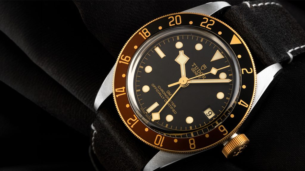 Tudor Black Bay mit rot-schwarzer Lünette und goldenen Akzenten