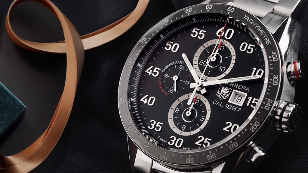 Zifferblatt der Tag Heuer Carrera als besonderes Geschenk