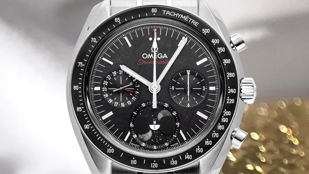 Omega Speedmaster mit Mondphase und Lünette