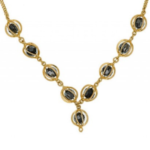 Collier in Gold mit Kugeln