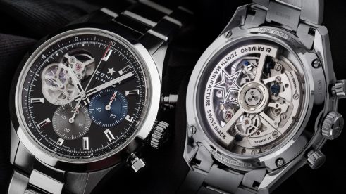 Zenith El Primero Open Heart mit Glasboden oben und unten