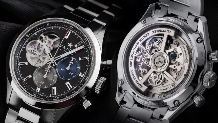 Zenith El Primero Open Heart mit Glasboden oben und unten