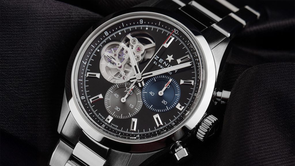 Zenith El Primero mit halboffenem Zifferblatt und Glasboden