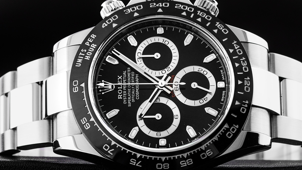 Rolex Daytona in schwarz und Chronographen