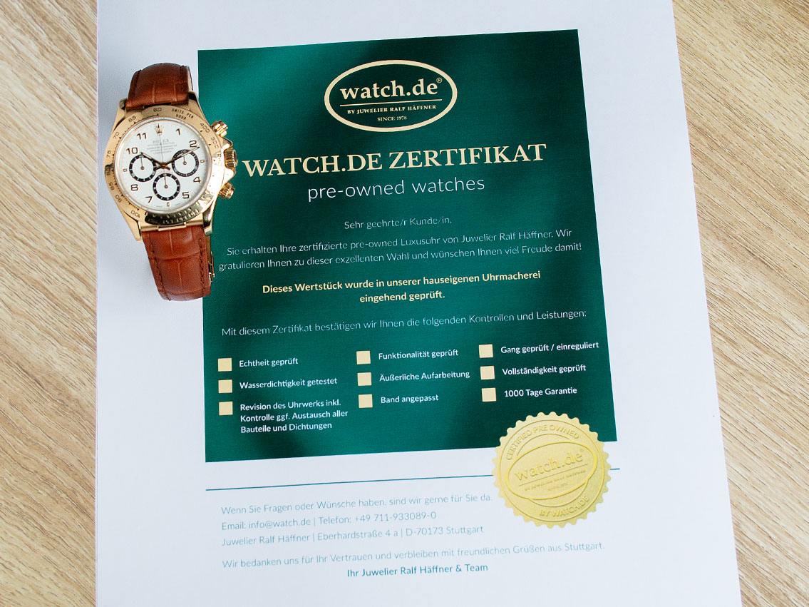 Watch.de Zertifikat