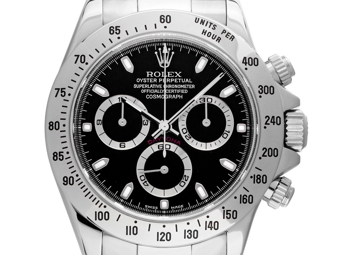 Rolex Daytona mit schwarzem Zifferblatt