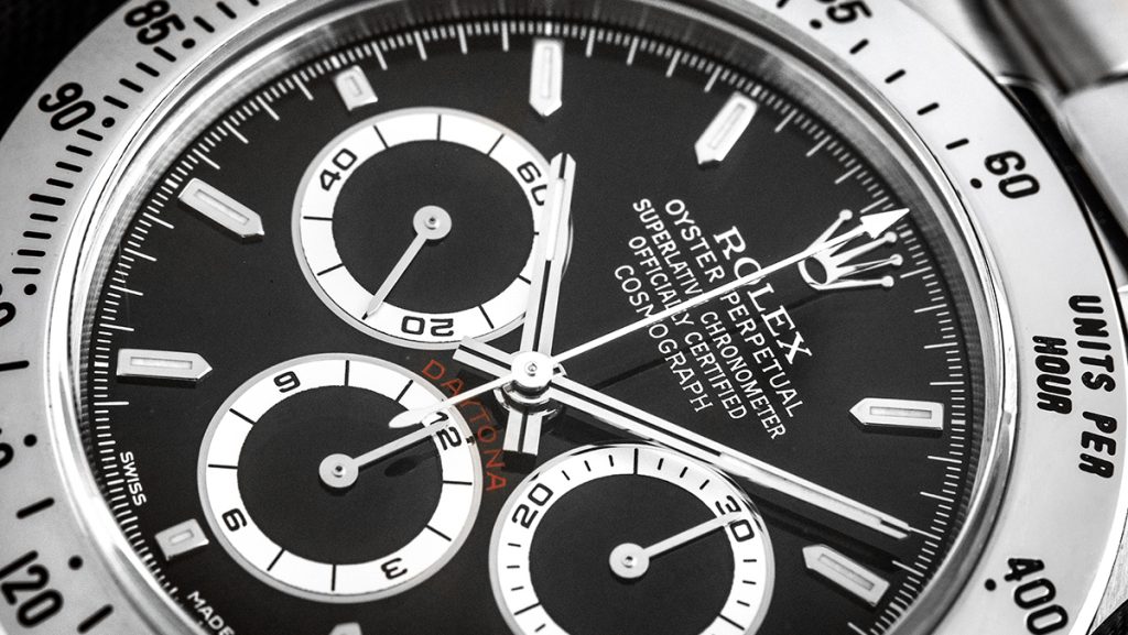 Rolex Daytona mit schwarzem Zifferblatt