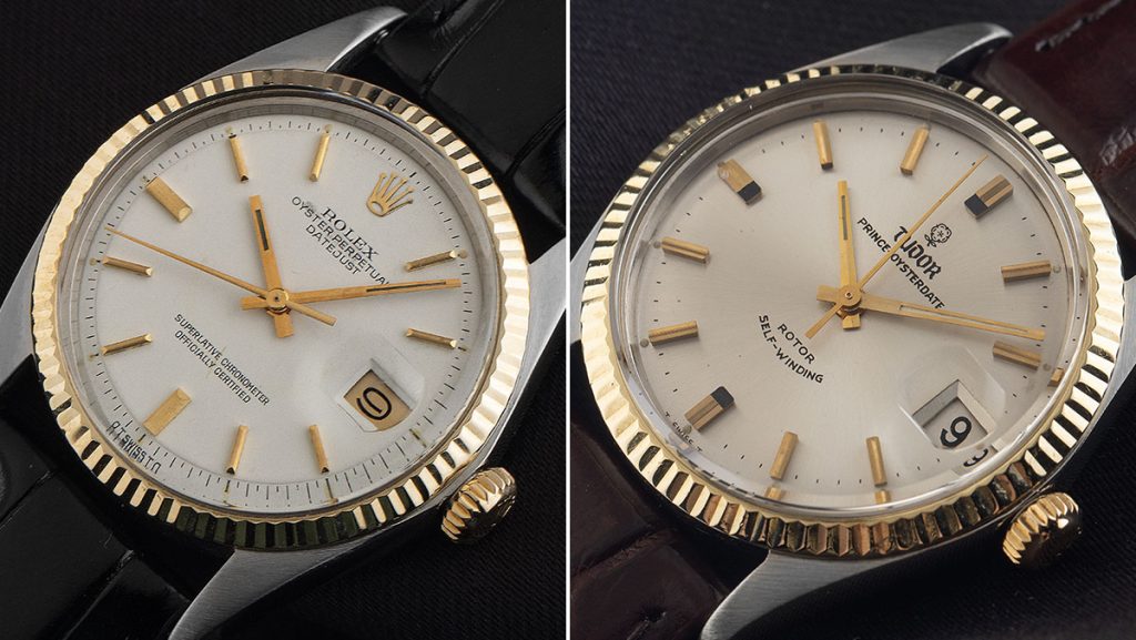 Rolex Datejust neben Alternative Tudor Prince Oysterdate Roulette