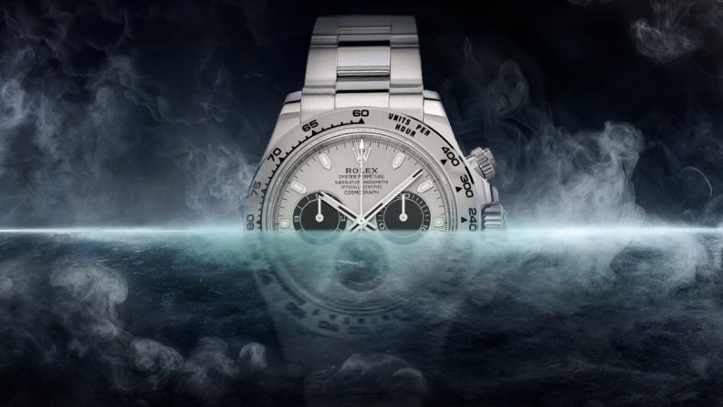 vernebeltes Bild einer Rolex Daytona