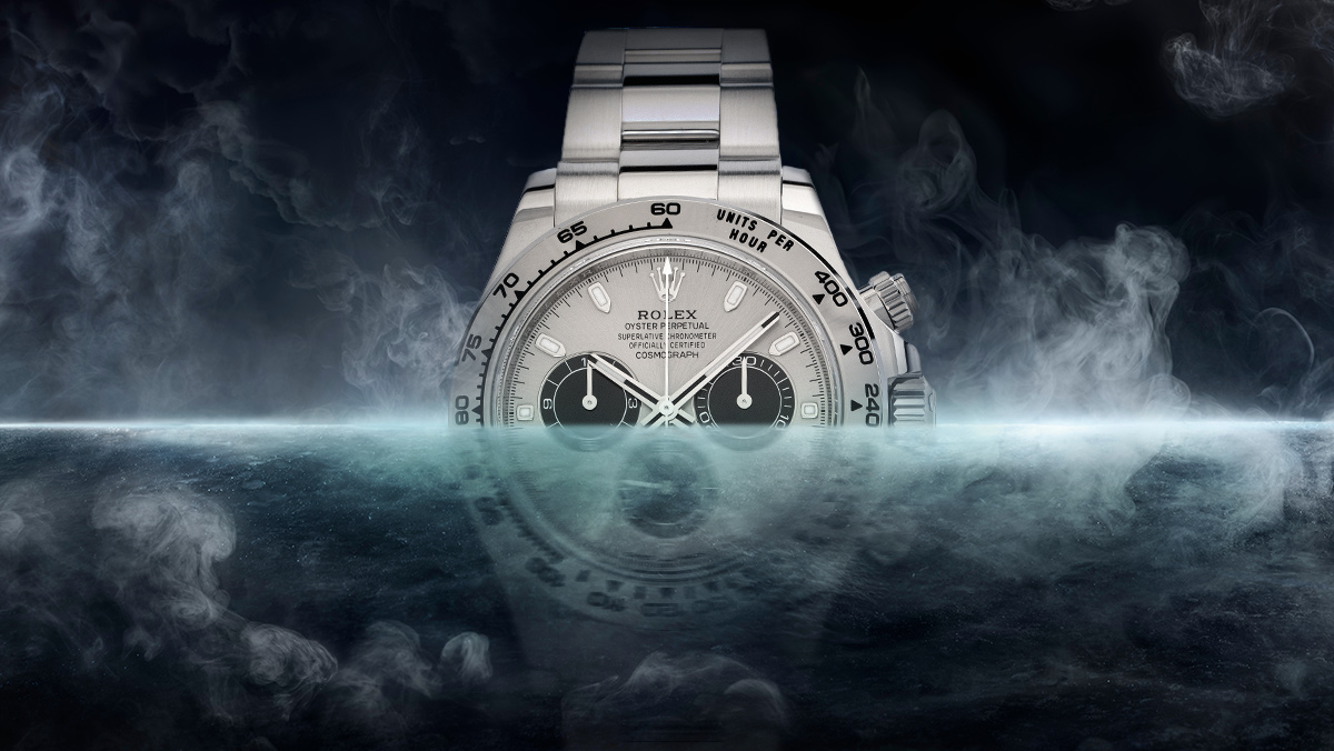 vernebeltes Bild einer Rolex Daytona