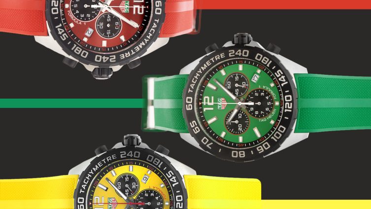 Tag Heuer Formula 1 in Rot, Grün und Gelb