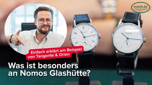 Max Häffner zeigt Uhren von Nomos Glashütte