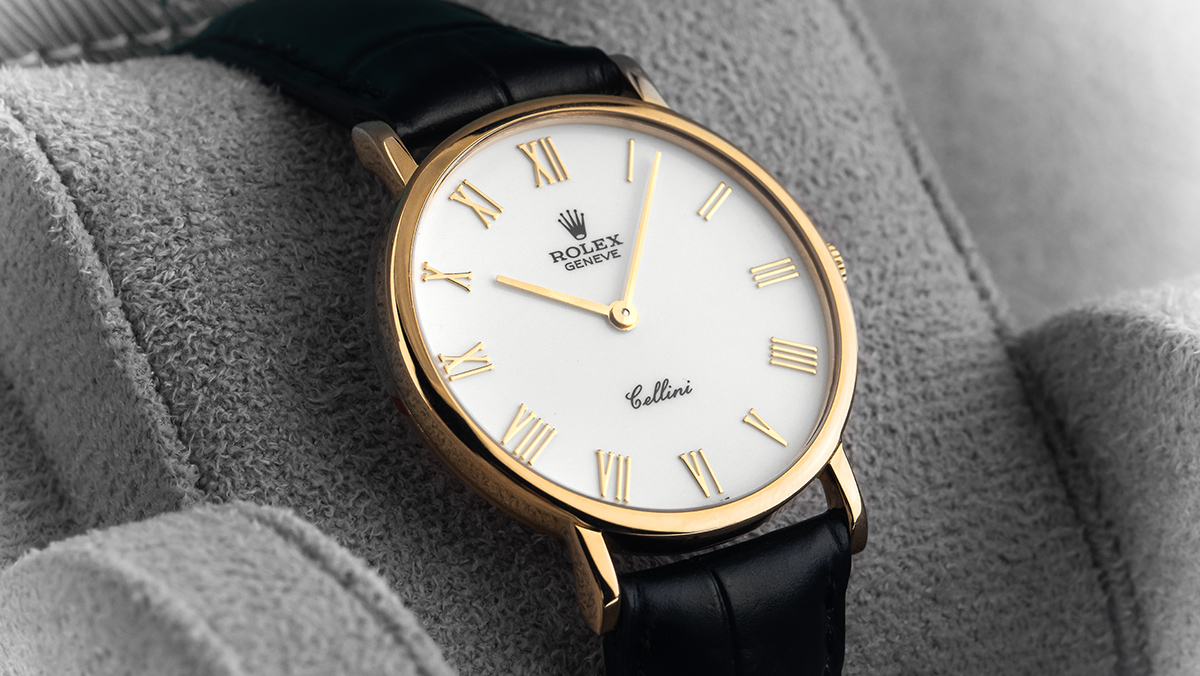 Detailansicht Rolex Cellini Classic in Gelbgold