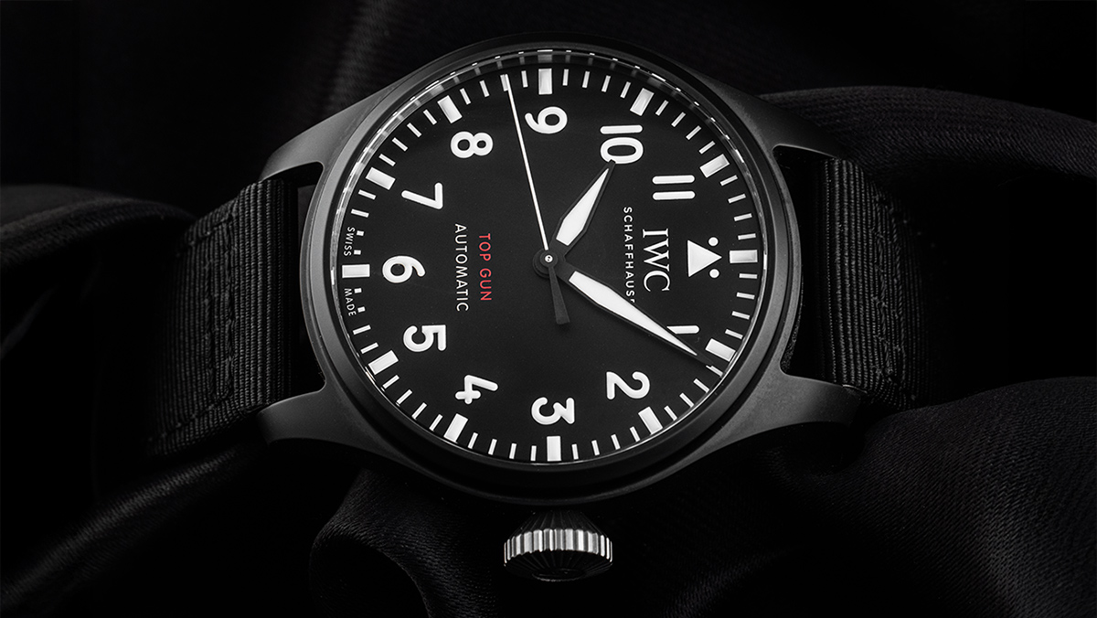 Big Pilot's Watch von IWC in schwarz mit weißer Beschriftung