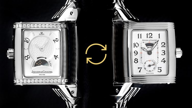Jaeger-LeCoultre Reverso mit drehbarem Zifferblatt in silber