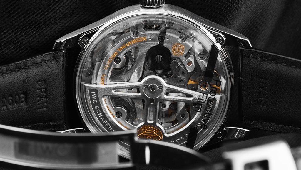 IWC Uhr mit Skelettierung im Glasboden