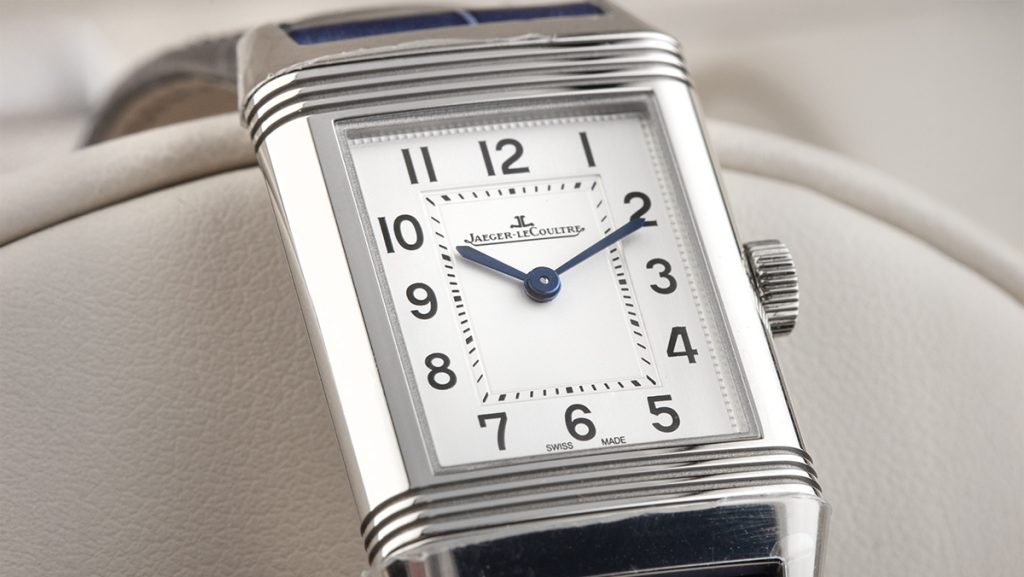 Klassisches eckiges Zifferblatt der Jaeger-LeCoultre Reverso