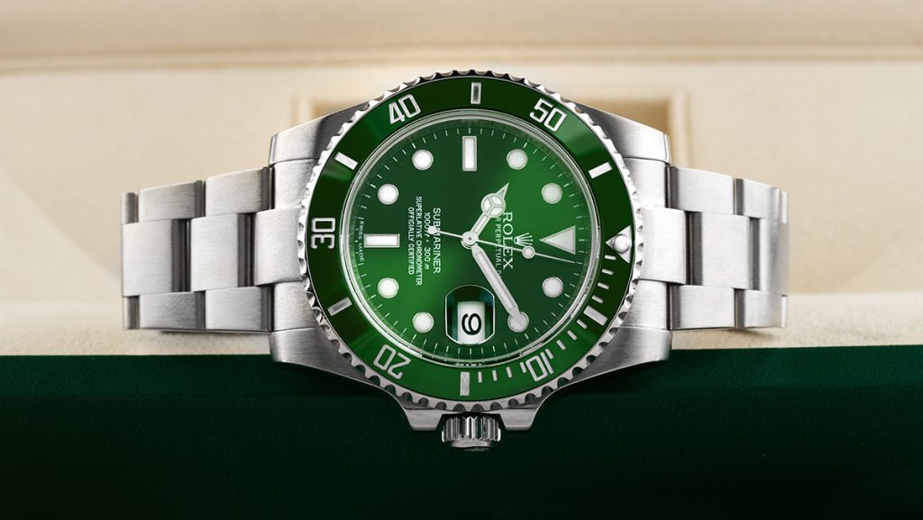 Rolex Submariner Hulk mit grünem Zifferblatt und Lünette