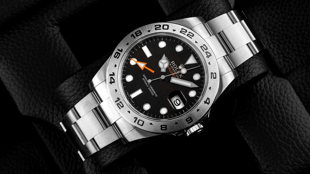 Sportlich-elegante Rolex Explorer 2 mit schwarzem Zifferblatt