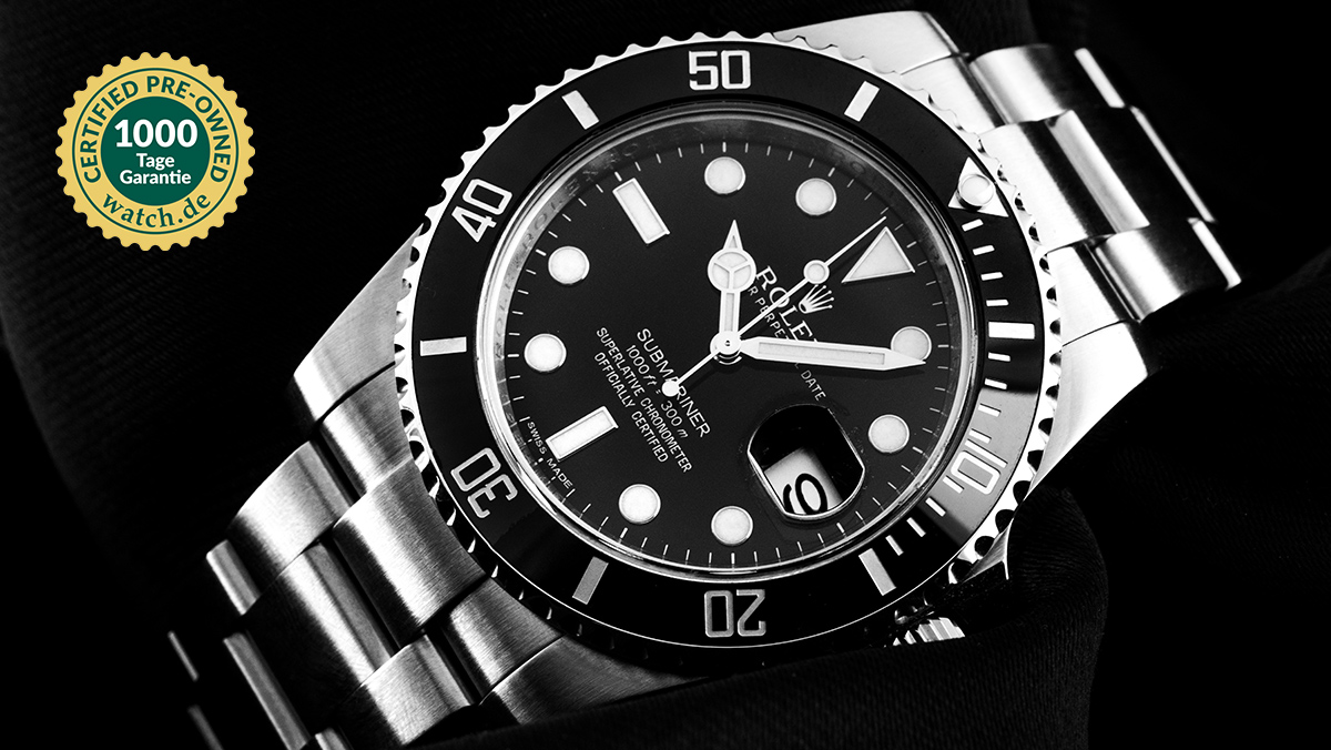 Beliebte Rolex-Submariner mit watch.de CPO-Zertifizierung