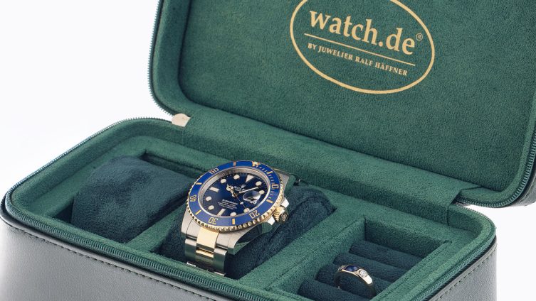 Rolex Submariner in Uhrenbox zur Aufbewahrun
