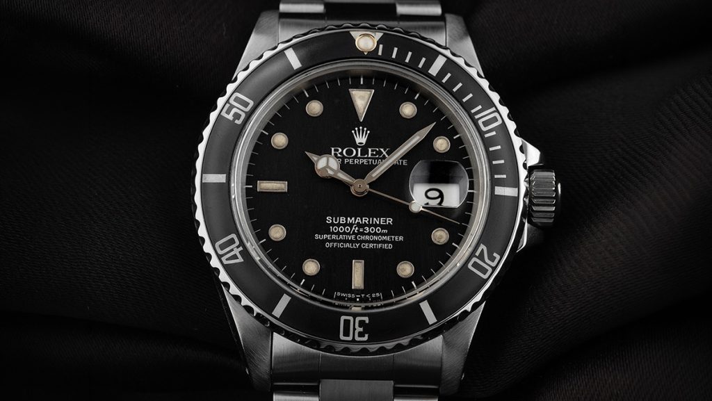 Vintage Rolex Submariner in schwarz erscheint wie neu