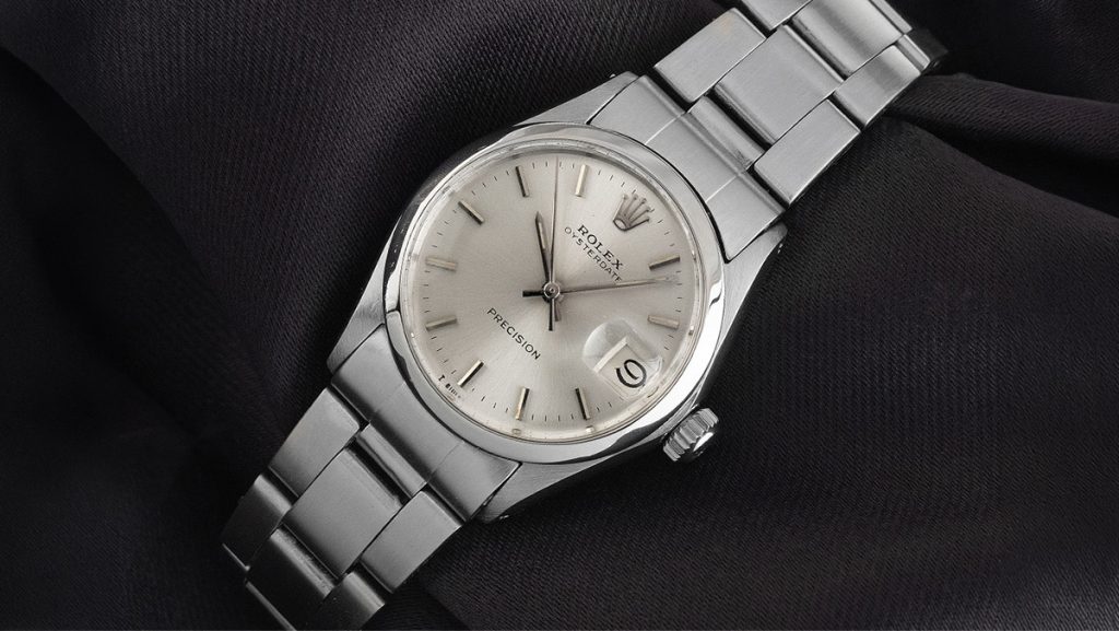 Klassische Rolex Oysterdate mit Edelstahl Uhrenarmband