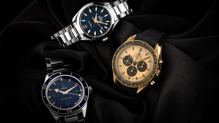 Omega Seamaster, Speedmaster und Aqua Terra zusammen