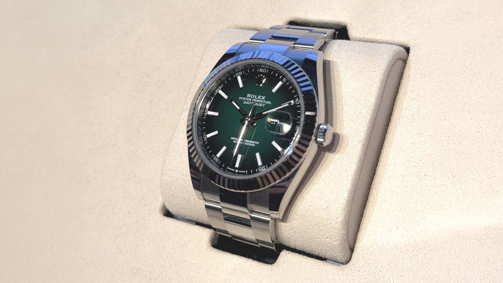 Rolex Datejust 41 mit grünem Degrade-Zifferblatt