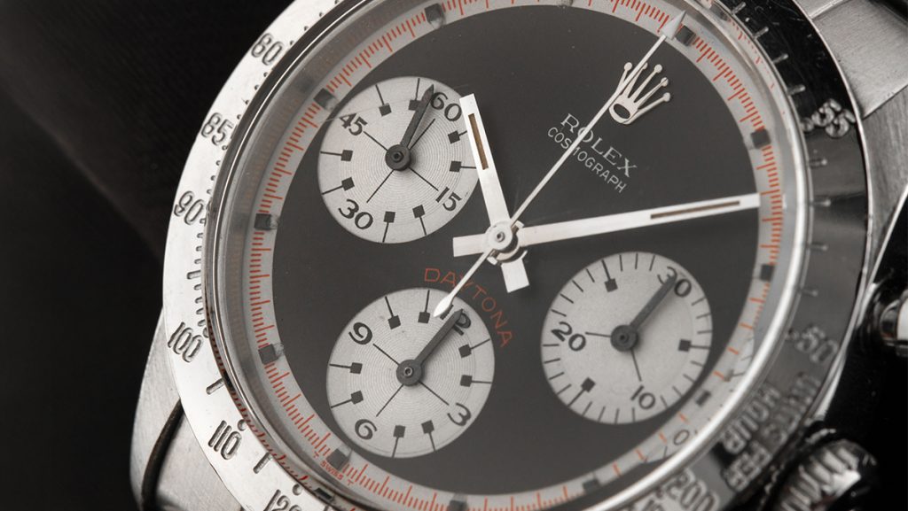 Zifferblatt der Rolex Daytona Paul Newman im Detail
