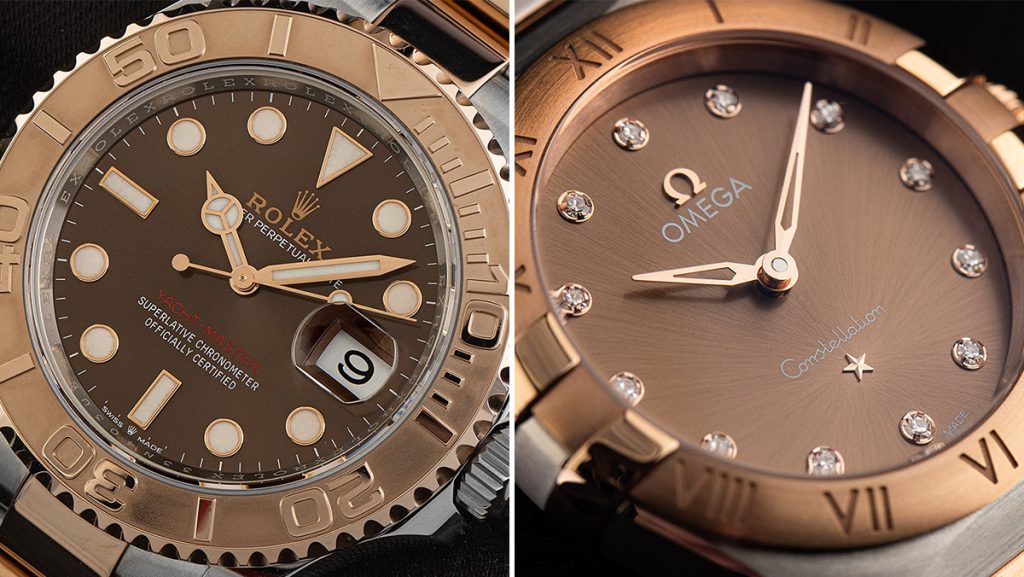 Zwei Bicolor-Uhren im Vergleich: Sportliche Rolex Yacht-Master & elegante Omega Constellation