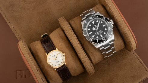 Vintage Dresswatch Rolex Cellini neben moderner Rolex Submariner
