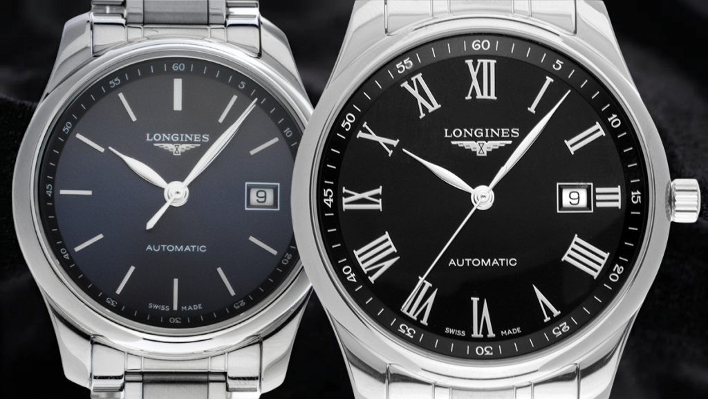 Longines Zifferblätter in 29 mm und 42 mm nebeneinander