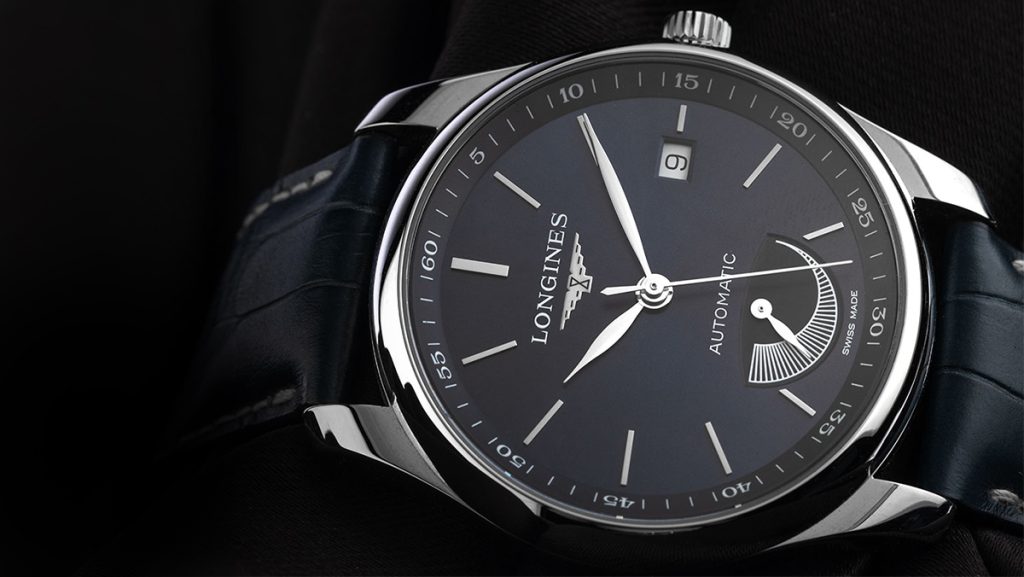 Longines Master am Lederband mit Gangreserveanzeige