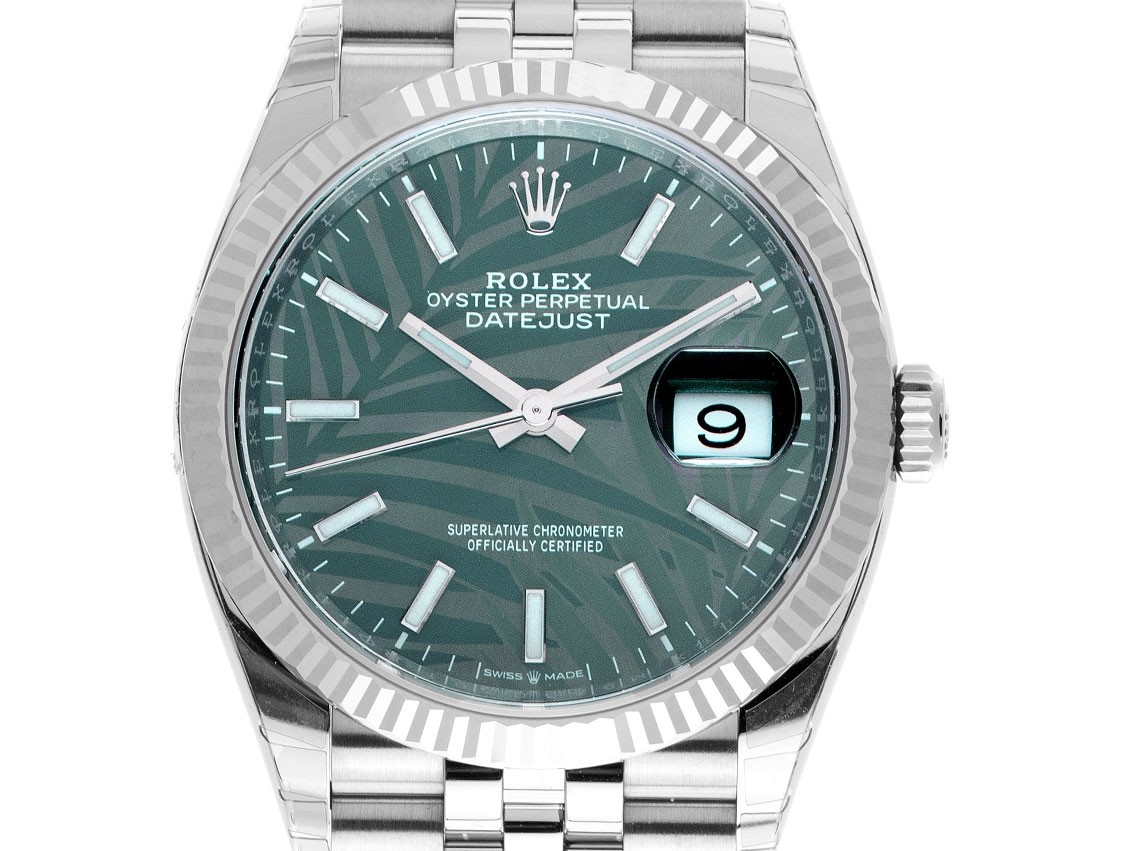 Rolex Datejust 36 mit grünem Palmenmuster