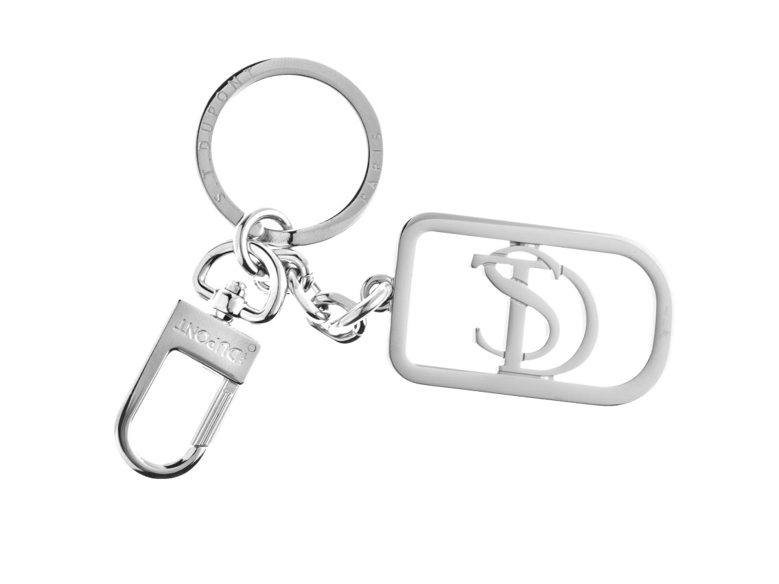 S.T. Dupont Schlüsselanhänger Keyring Silber Ref.003120 Box&Pap. Full Set Neu