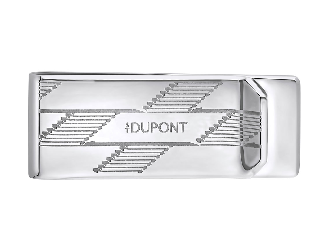 S.T. Dupont Geldscheinklammer Monogram 1872 Chrom Ref.003543 Full Set