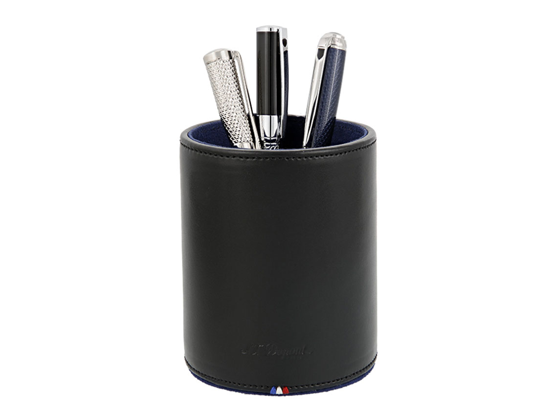S.T. Dupont Stiftehalter Linie D Leder Schwarz Ref.007110 Full Set 