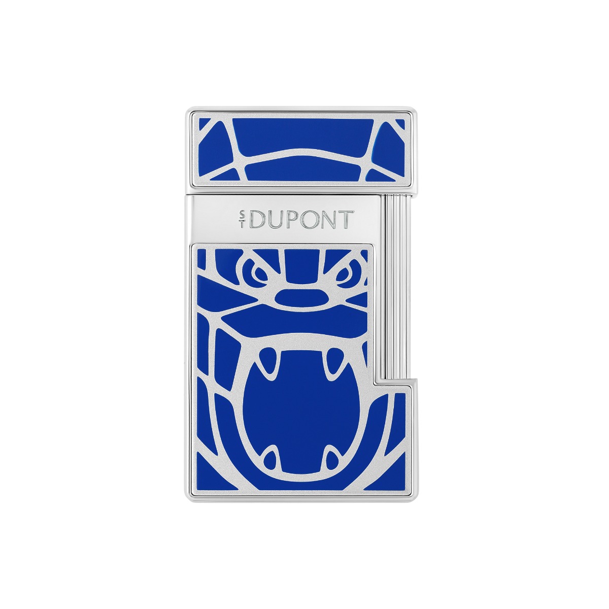 S.T. Dupont Feuerzeug Slimmy Orlinski Blue Chrome Ref.028064 Full Set