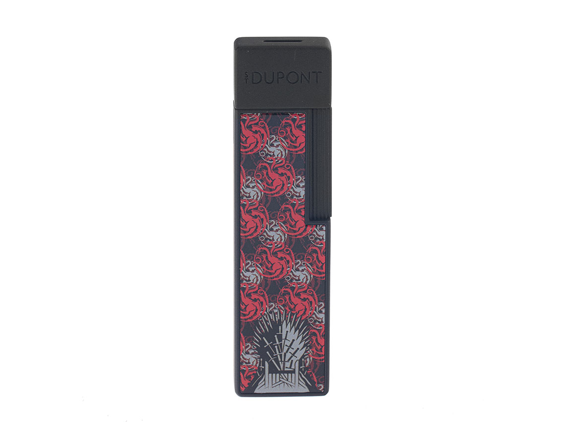 S.T. Dupont Feuerzeug Twiggy Game of Thrones Rot Schwarz matt Ref.030012 Full Set 
