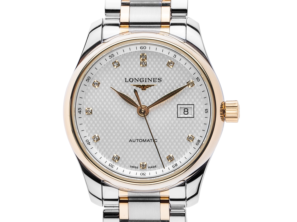 Longines Master Collection Lady Stahl Gelbgold Diamond Automatik 29mm Box&Pap. Full Set Ungetragen