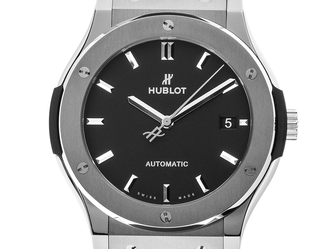 Hublot Classic Fusion Titan Automatik Armband Kautschuk 45mm Box&Pap. Full Set Ungetragen