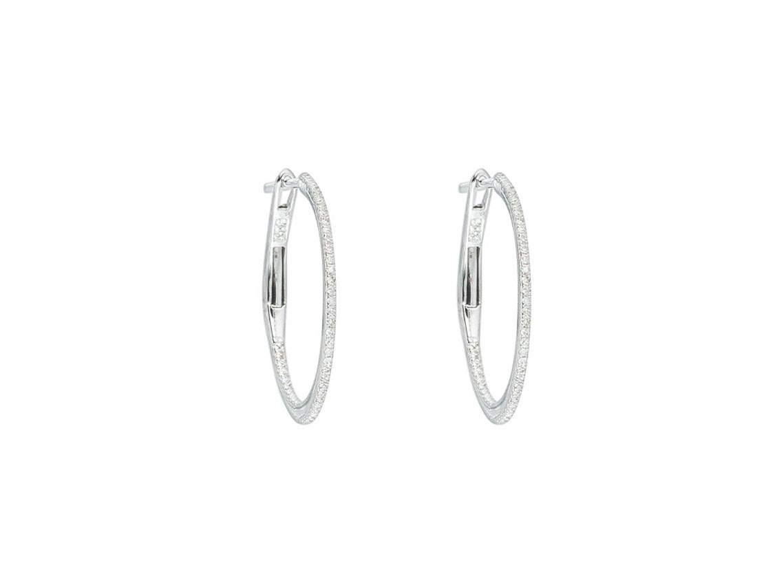 Palido Ohrschmuck Creolen 18kt Weißgold 2,0g Diamanten 19mm